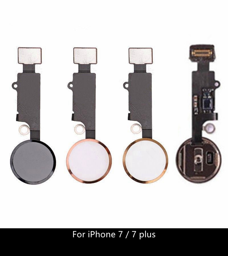 Zwart Wit Goud Home Button Flex Kabel Voor Iphone 7 4.7 "/ 7Plus 5.5" Home-toets cap Button Vergadering Flex Vervangende Onderdelen