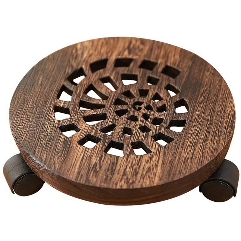 Plant Carts, Heavy-Duty Rolling Movable Flower Pot Holders with Swivel Castors, Round Plant Holders with Wheels: Default Title