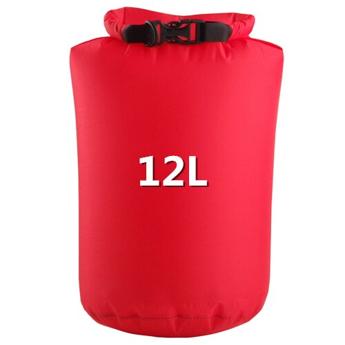 6l/12l sports vandtæt opbevaring tør taske pose flydende dykning camping svømning drifting kompression tasker 5 farver: Rød 12l