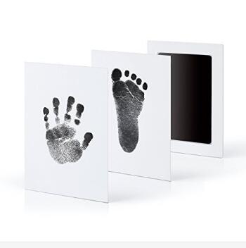 Liefde Baby 100% Niet Giftig Baby Handafdruk Footprint Opdruk Kit Baby Souvenirs Inkt Pad Voor Pasgeboren Baby: Black