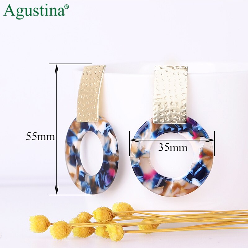 Agustina Acrylic earrings jewelry blue earrings women earrings geometry long earring bohemian earings luxury boho: A20