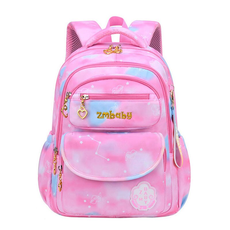 Girls Cute Princess School Bags Children Pink School Backpack Waterproof Hard-Wearing Bookbag Kids High Capacity Lightweight Sac