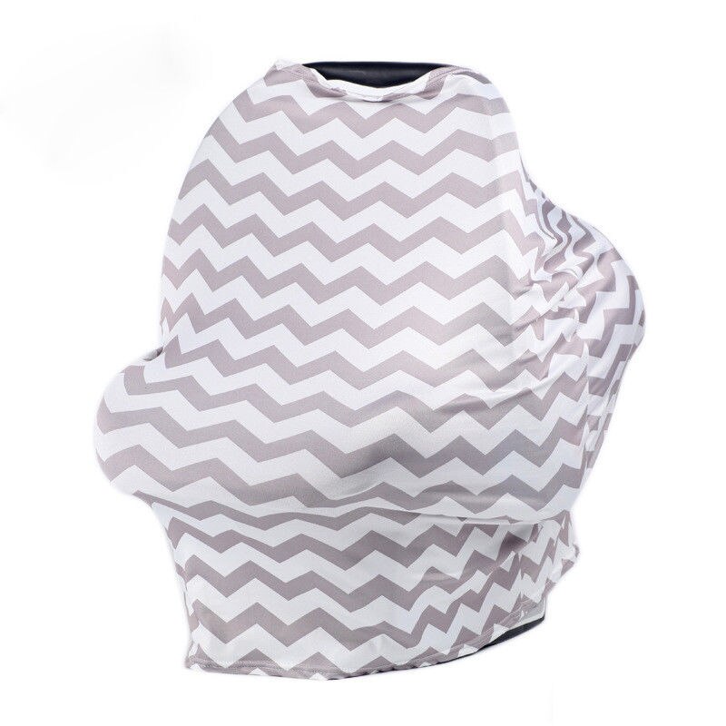 Multi-brug åndbar baby amning sygepleje dække udendørs halsudskæring amning tørklæde klud bølget striber håndklæde: D