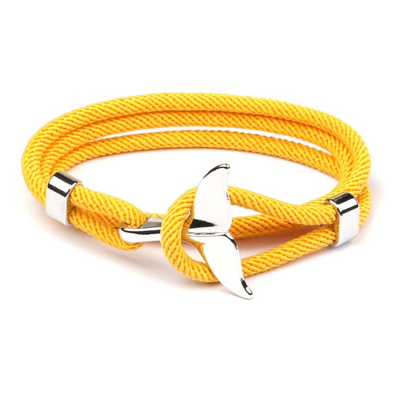 Sommar handgjorda val svans viking rep armband strand surfing armband smycken: Y