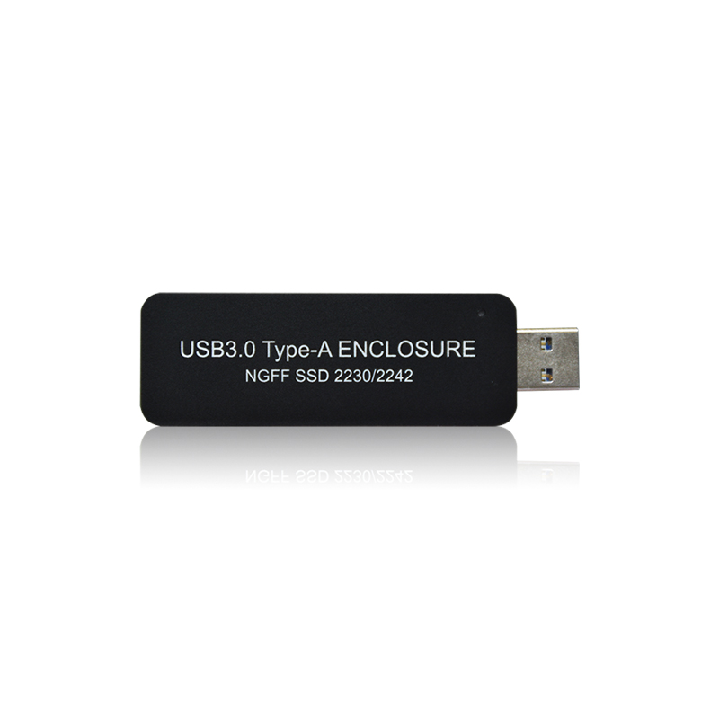 WBTUO LM-741U USB3.0 TYPE-A TO SSD Enclosure Case Without Cable for NGFF B-key SATA protocol for 2230 or 2242 M.2 SSD
