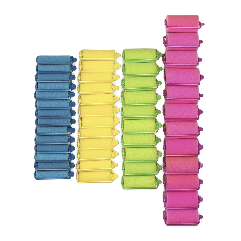 10/12/14/8/6 Stuks Spons Haar Krultang Foam Rollers Haar Styling Tools Diy Roze/Geel Curling Eenvoudig Gereedschap Haar Accessoires
