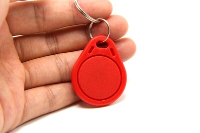 100Pcs Multicolor Ic-Uid Tag Herhaald Wissen Sleutelhanger Veiligheid Bescherming Toegangscontrole Tool Verwisselbare 13.56Mhz Ic Tag keyfob: Red UIDkey-100pcs