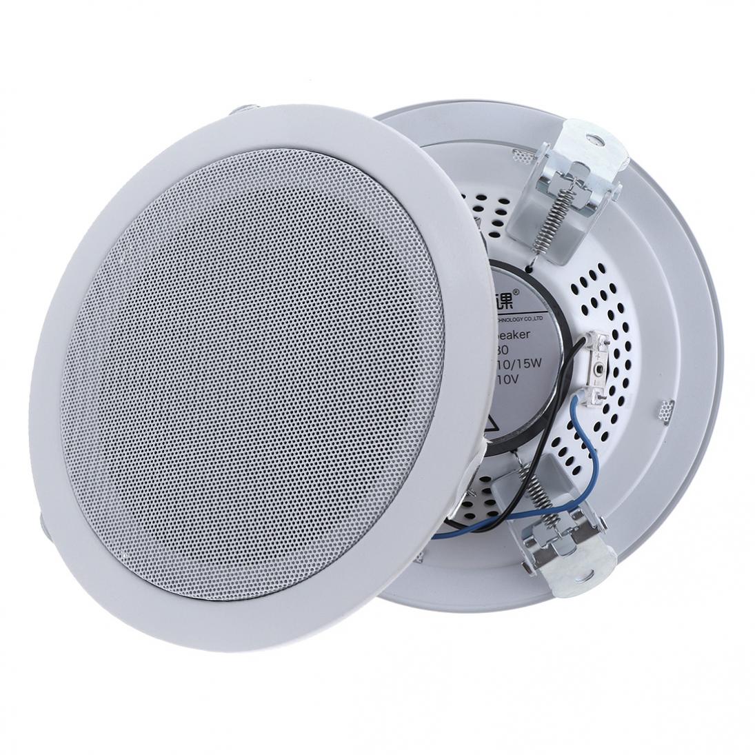 2pcs/lot ASK-630 6 Inch Metal Microphone Input USB MP3 Player Ceiling Speaker Public Broadcast Background Music Speaker