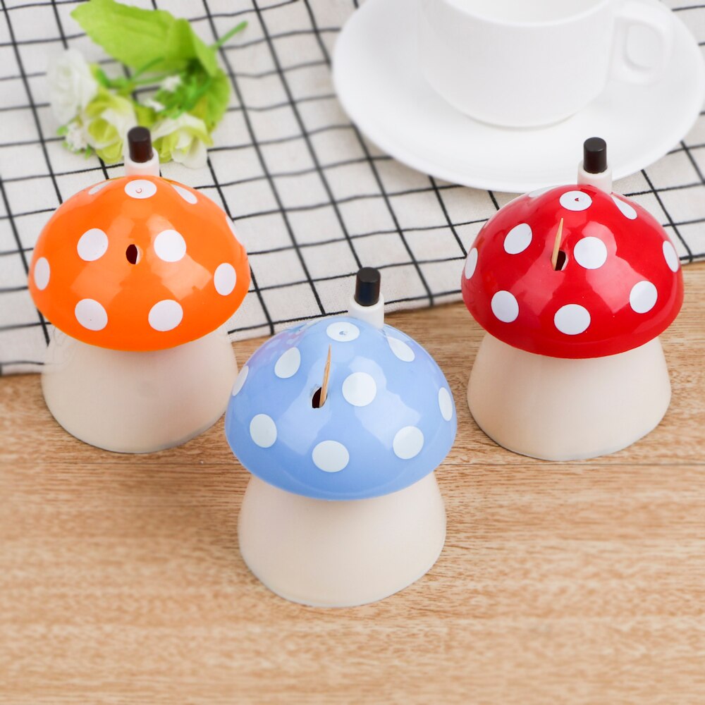 Roadoor Boîte Distributeur Automatique De Cure-Dents Champignon Mignon – Grande Capacité, Anti-Poussière, Design Créatif Rouge Fun Pour Table Et Cuisine