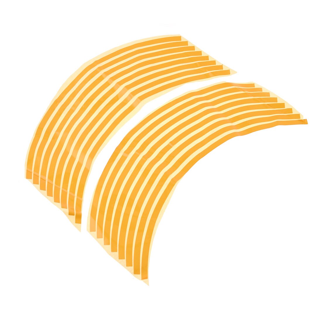 UXCELL-calcomanías para ruedas de vehículos de motocicleta, cinta de llanta, tira de pegatinas, color amarillo, 13 &quot;de longitud, 16 Uds.