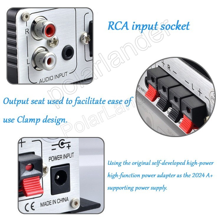 2ch output power amplifier 20W RMS X2 HI-FI mini digital Stereo digital power amplifier small power amplifier