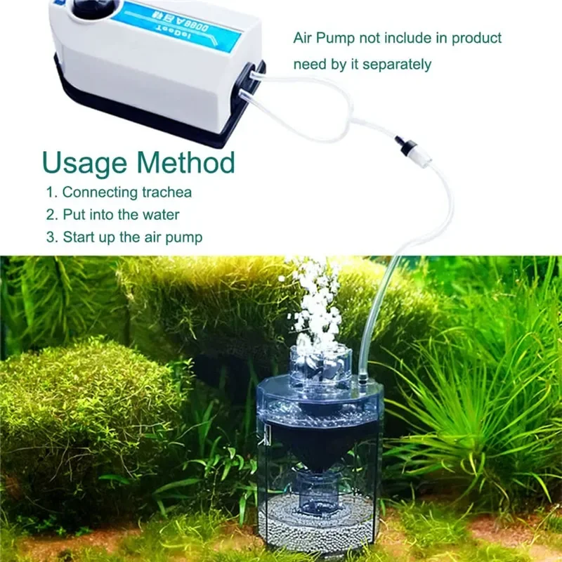 Filtro de hadas de agua para pecera, enriquecimiento de oxígeno, cultivo bacteriano, limpieza automática de huecos y inodoro, accesorios acuáticos