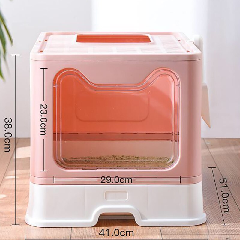 Caja de arena grande para gatos, arenero cerrado, bandeja de arena de plástico, antisplas, productos para mascotas, Alfombra de cama