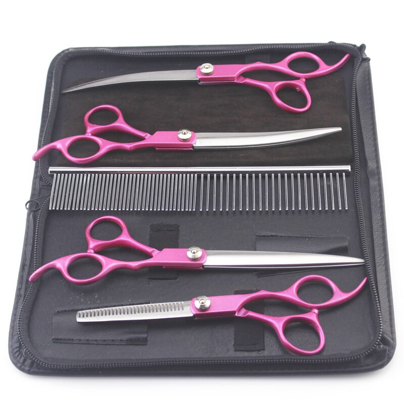 7 Inch Stainless Steel Scissors Set Dog Grooming Scissors Animal Cutting