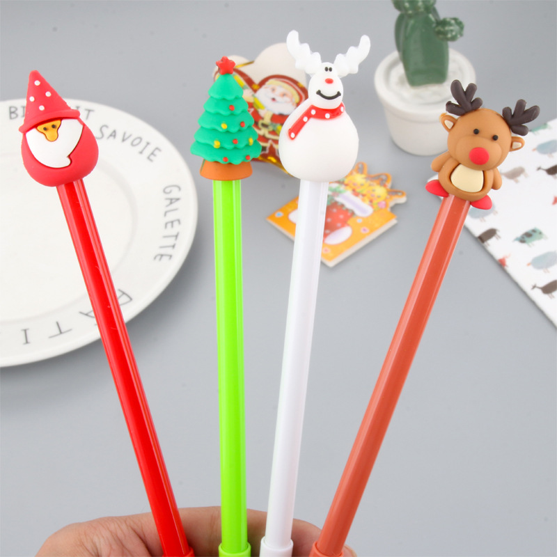 1PCS Cute Cartoon Christmas Series Neutral Pen Students Pen Black Pen for Christmas Gel Pen Cute Stationary