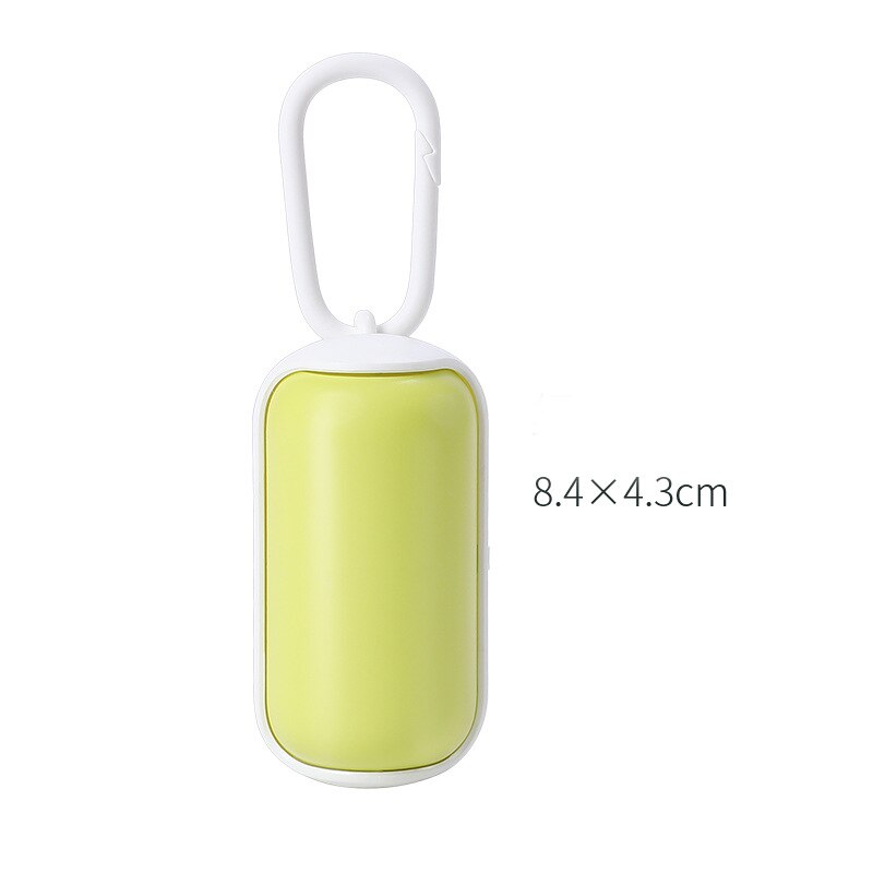 Pet Portable Dog Walking Garbage Box Dog Toilet Picker Dispenser Cleaning Bag Portable Dog Garbage Bag Cleaning Supplies: Green white
