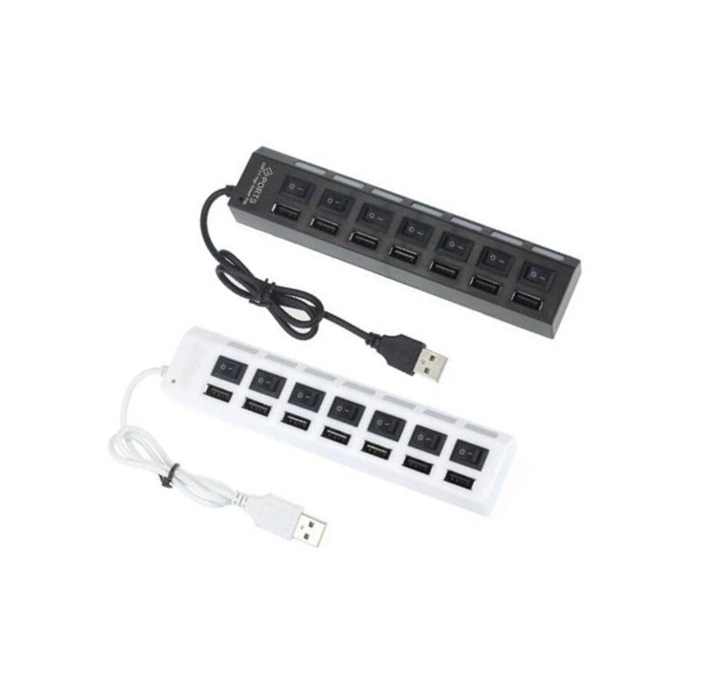 7Ports USB USB Splitter 480 Mbps USB 2.0 Adapter O... – Grandado