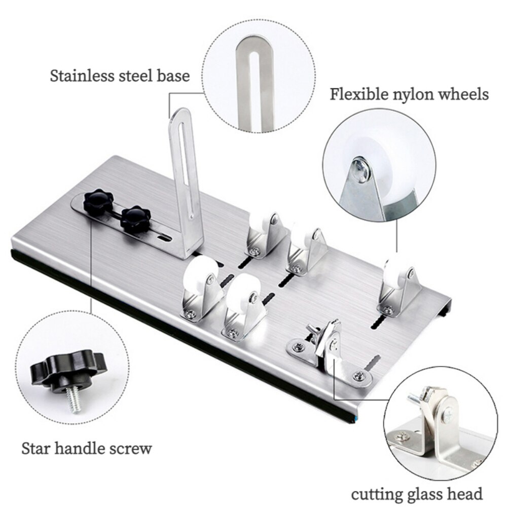 Glass Cutter Glass Bottle Cutter Cutting Tool Square and Round Wine Beer Glass Sculptures Cutter for DIY Glass Cutting Machine