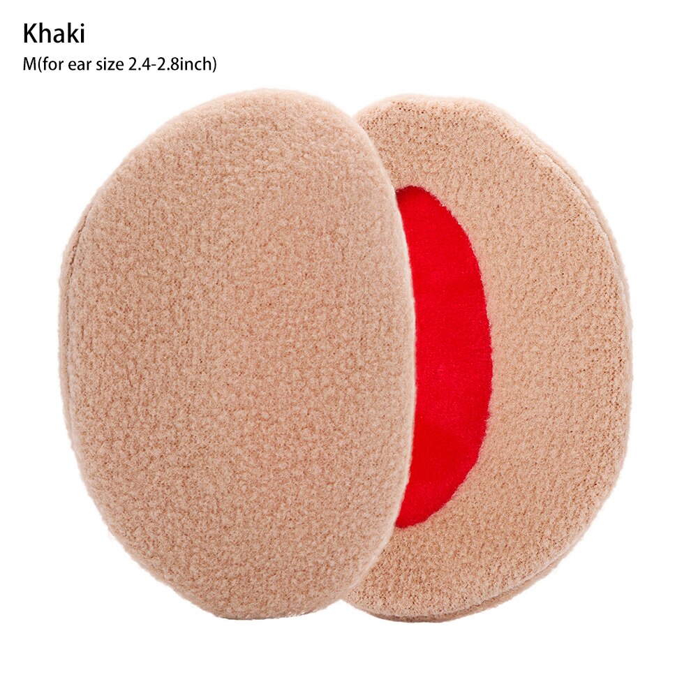 Nowe bezpasmowe nauszniki nauszniki z polaru grube zimowe nauszniki zimna pogoda przenośne nauszniki dla kobiet mężczyzn: Khaki M