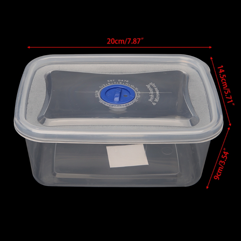 Plastic Clear Reusable Food Storage Container Lunch Box Airtight Seal With Lid K1MF