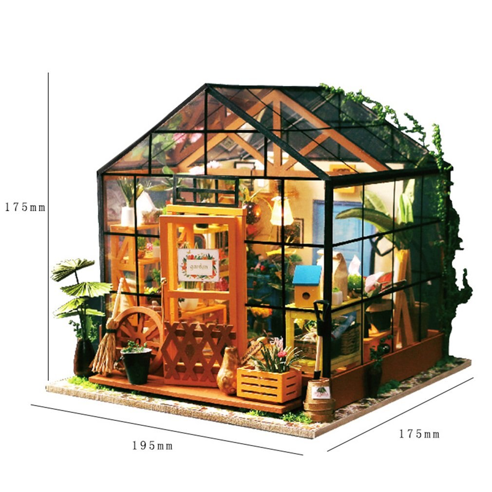 Robotime-rompecabezas 3D de madera para niños, casa de muñecas en miniatura, hecho a mano, juguete educativo,