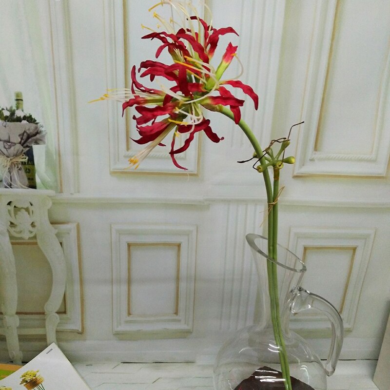 Fleurs artificielles higanbana, 2 fourchettes, simulation de branches d'orchidées, décoration de mariage à domicile