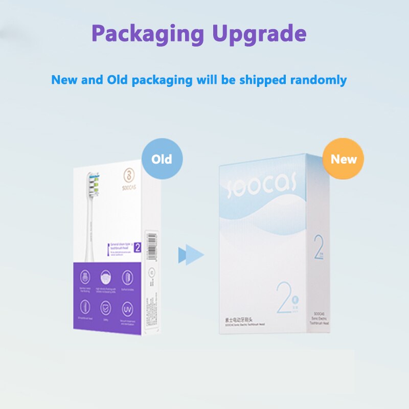 Soocas X3U X5 główki szczoteczek robić zębów 2 sztuk szczotka robić czyszczenia głowy dla X3U X5 X3 X1 V1 elektryczna soniczna szczoteczka robić zębów końcówki zamienne
