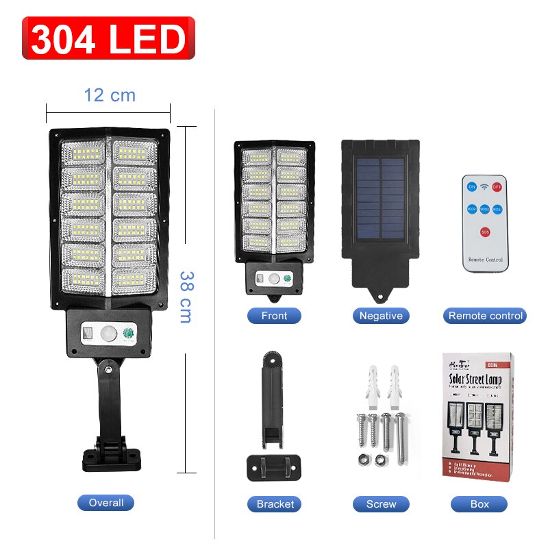 La luz Led Solar más potente para exteriores, 3 modos, luces de calle recargables, lámpara Solar impermeable, lámpara de jardín con Control remoto para exteriores，luces solares superbrillantes para exterior: Set B