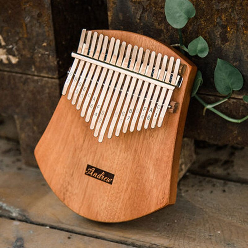 Kalimba-piano con falda grande de 17 tonos para principiantes, instrumento musical sencillo, con swing, placa de madera maciza