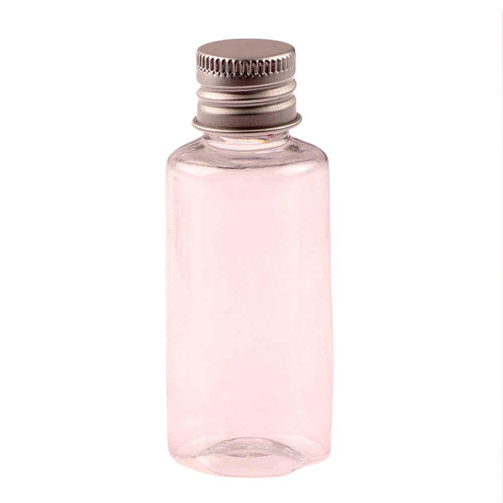 5ml 10 20 30ml tom gjenfyllbar gjennomsiktig plastflaske med aluminiumskrukork reise liten beholder gjennomsiktig lotionflaske: 20ml