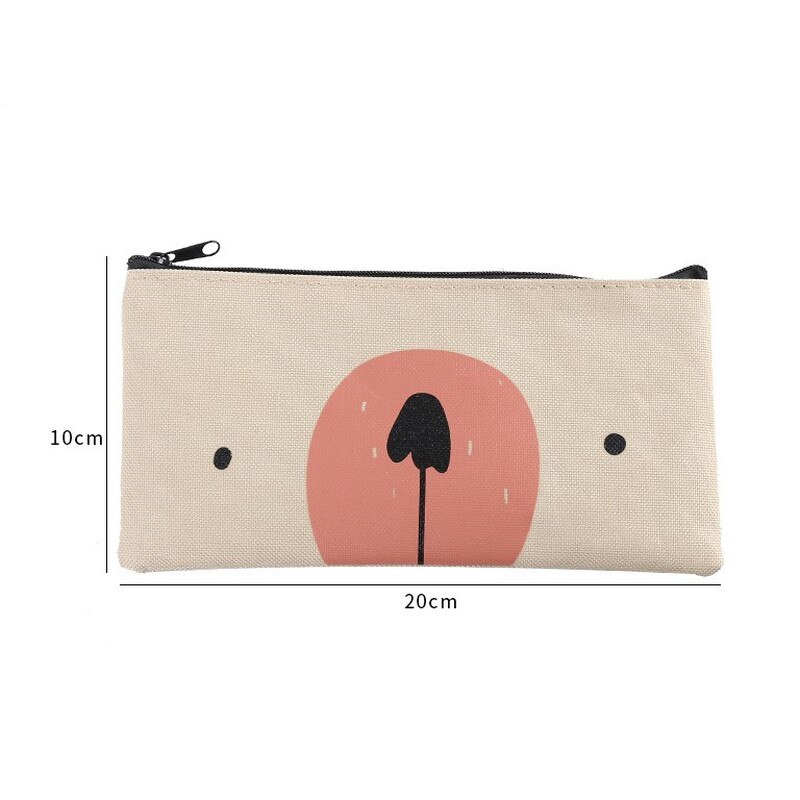 Kawaii Creatieve Etui Kleurverloop Leuke Meisje Pluche Achthoekige Pen Zak Meisje Student Eenvoudige Opbergtas: Yellow