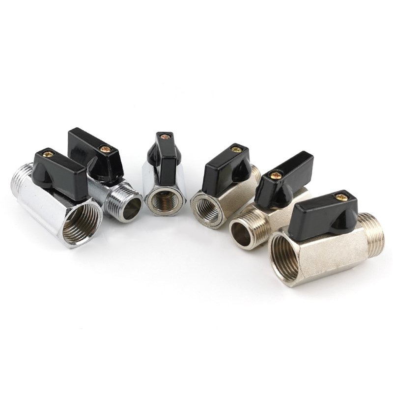 Brass Ball Valve 1/8" 1/4" 3/8" 1/2" BSP Threaded Mini Male To Female Air Compressor Water Gas Oil Shut Off Valve