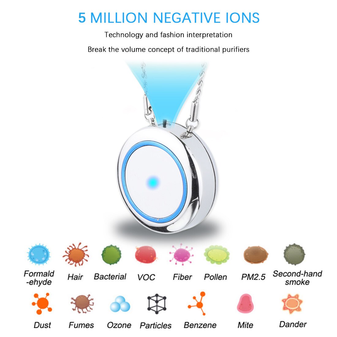 Vehicle Air Purifier Mini Auto Car Fresh Air anion Ionic Purifier 12V Air freshener Oxygen Bar Ozone Ionizer Cleaner Car Air Pur