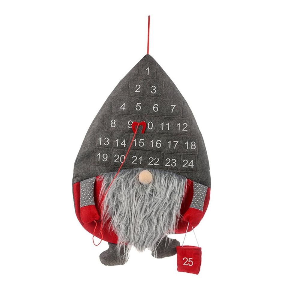Kerstartikelen kerstversiering noordse bos oude mannen kalender rudolph aftelkalender kerstkalender: Grijs