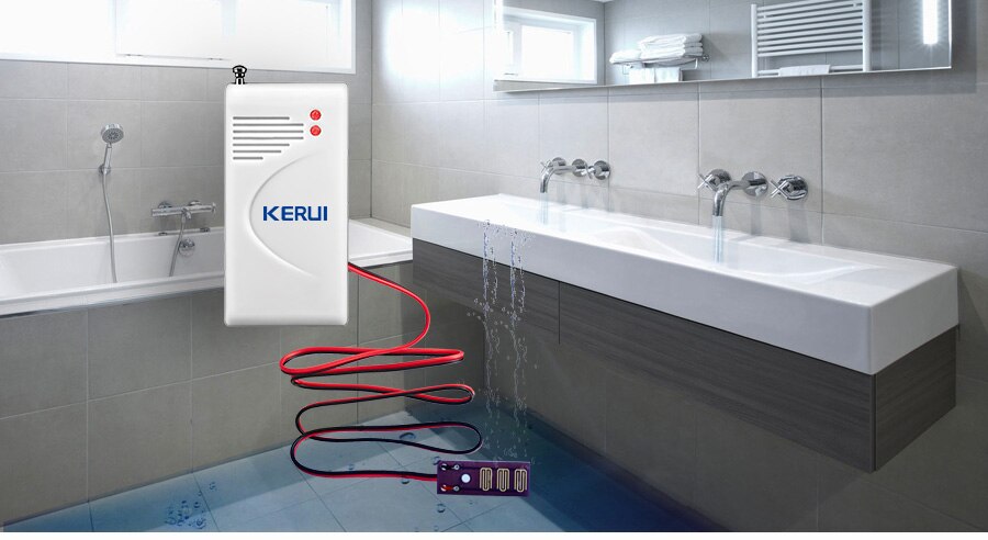 433MHz Wireless Water Intrusion Detector Leak Sensor Work For GSM PSTN SMS Home House Security Alarm System