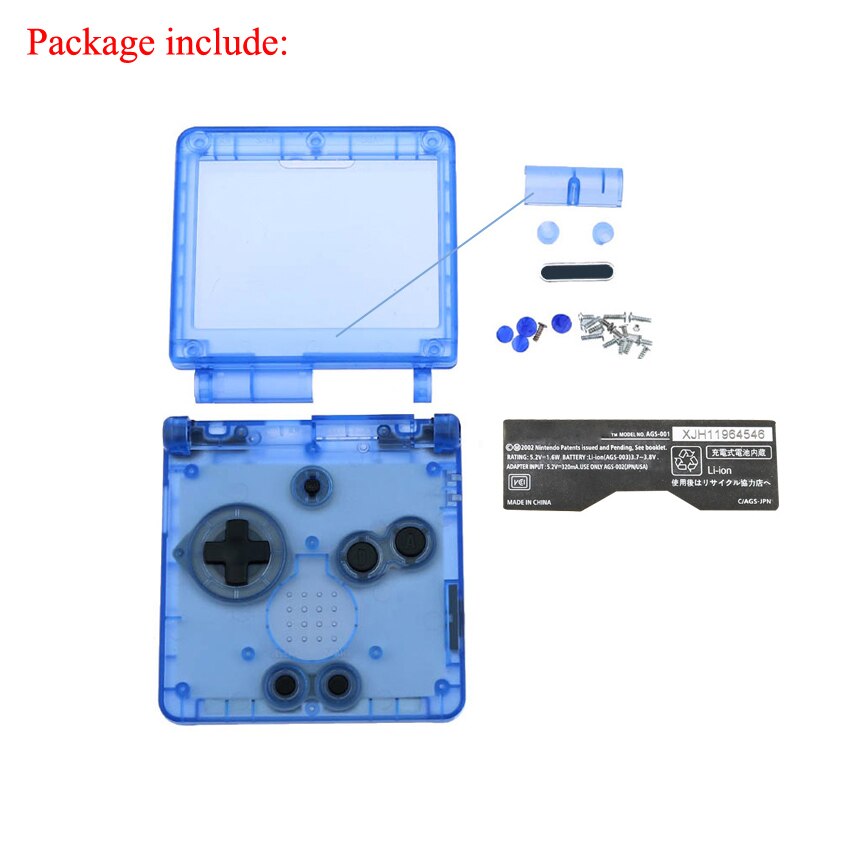 YuXi For GameBoy Advance SP Classic clear Limited Edition Replacement Housing Shell for GBA SP Housing Case Cover