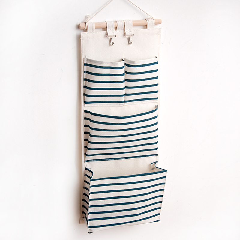 Bolsa de almacenamiento montada en la pared, organizador colgante de 6 bolsillos para guardar artículos diversos, juguetes y cosméticos