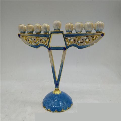 Chandelier jérusalem Menorah 9 Branches bougeoirs alliage décor à la maison Menorah: 5
