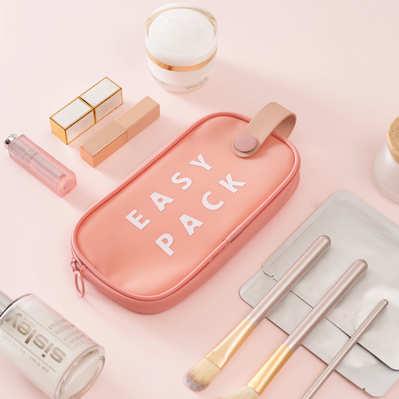 Waterproof cosmetic bag women's portable ins candy series Cosmetics Lipstick storage bag hand bag small size hand wash bag