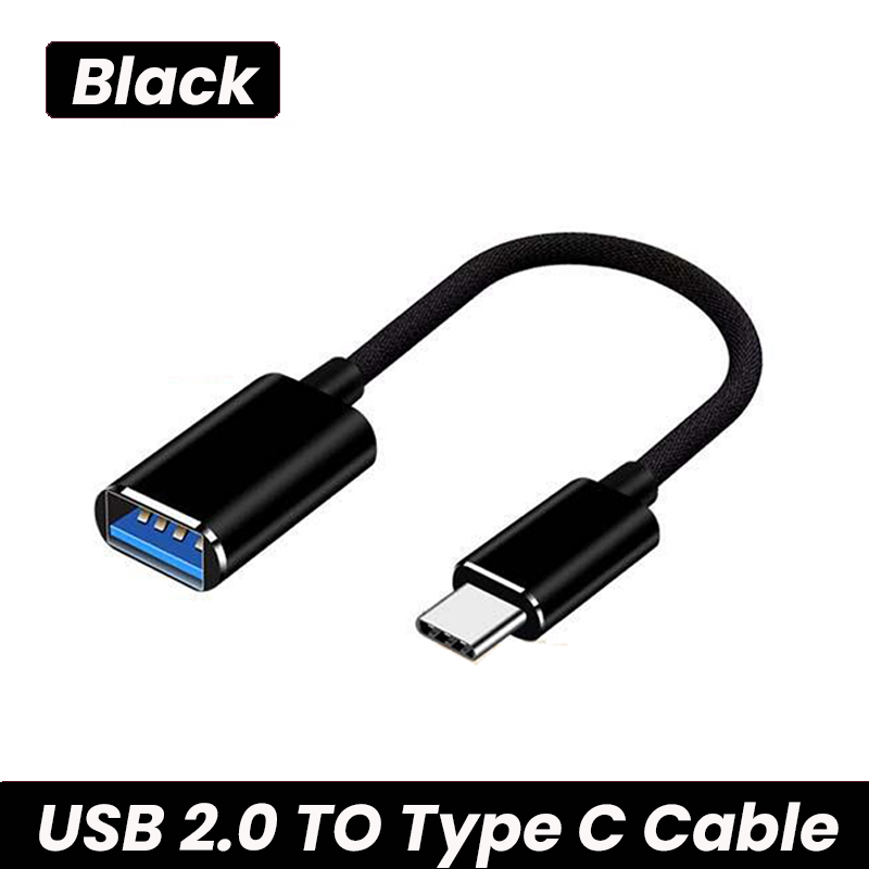 Type-C Micro USB OTG Adapter Cable USB 3.0 2.0 Female To Type C Male Cable Adapter Converter USB-C Cable For Car MP4 Phone: Black For Type C 2.0