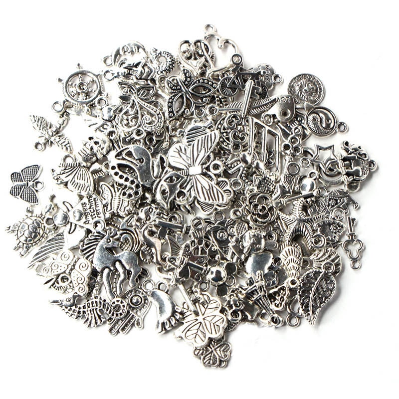 1 Pack/lot Mixed Styles Charms Antique Silver Color Animal Charms Pendants for Bracelet Necklace DIY Jewelry Making Findings