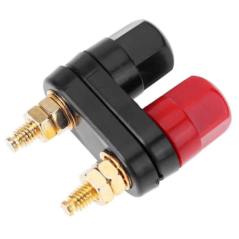 Chegada nova banana plugues casal terminais vermelho preto conector amplificador terminal ligação pós banana falante plug jack