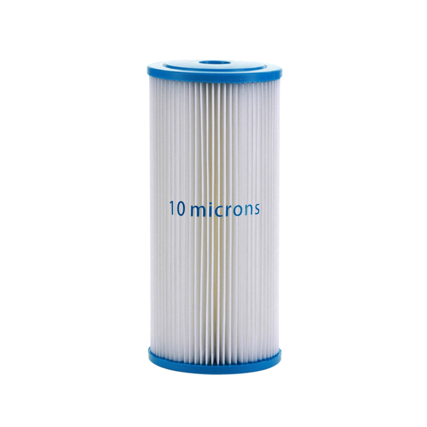 10 Microns Sediment Pleated Water Filter Cartridge Whole House Commercial Industrial 4.5" x 10 Inch , Washable and Reusable