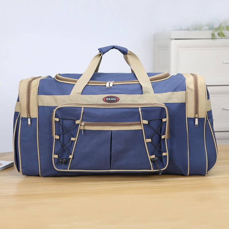 Grote Capaciteit Mannen Reistas Weekend Vrouwen Waterdichte Polyester Hand Bagage Grote Zak Mannelijke Reizen Duffle Zakken Verpakking cubes: H Travel bag