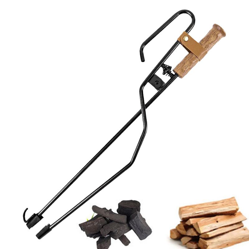 Campingvuurtang 3-in-1 vuurtang Fire Stick Fire Hook Fire Log Grabber Draagbare vuurplaatstang voor kamperen BBQ Vreugdevuurgereedschap
