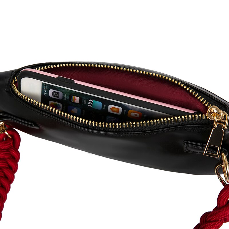 Midjevesker for kvinner brystveske i skinn tilfeldig crossbody-veske brystveske kvinnelig vevstropp skulderpakke fanny pack