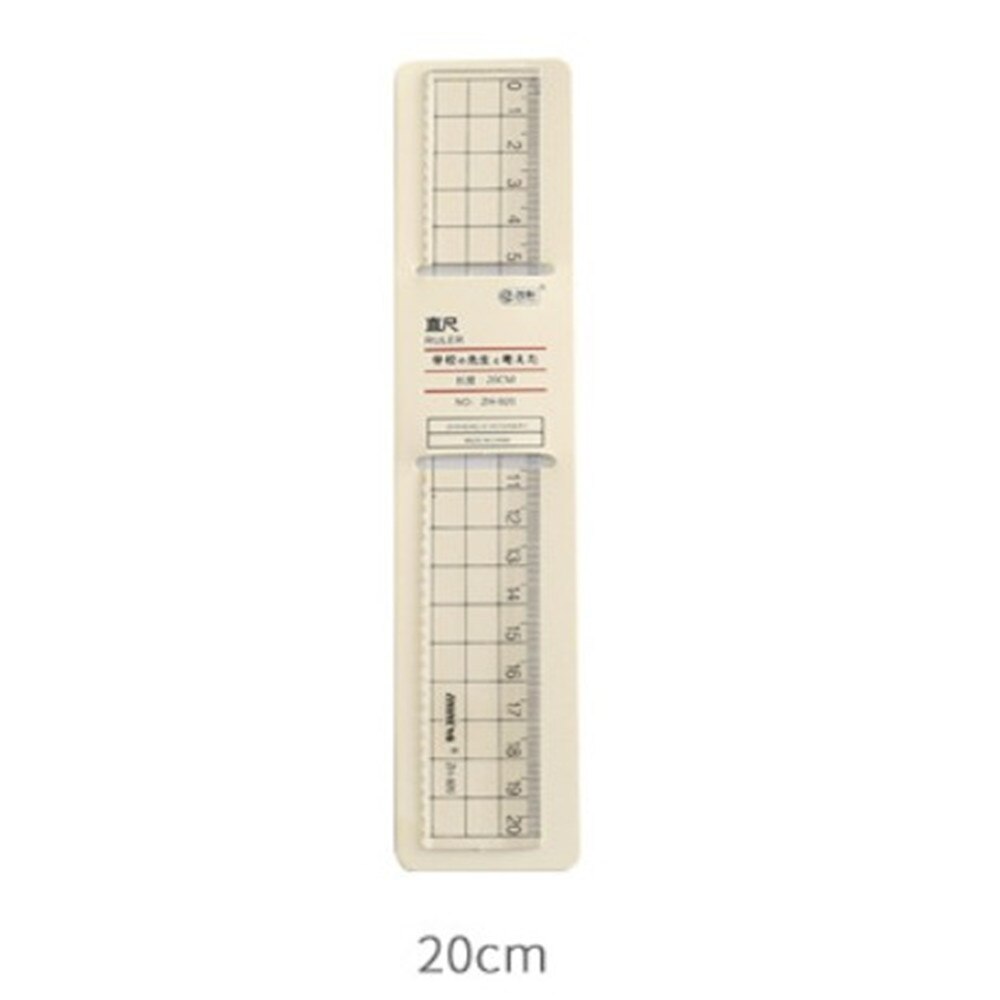 1pcs Simple Style 15cm 18cm 20cm Transparent Simple ruler square ruler cute stationery drawing supplies Office School Supplies: 18cm