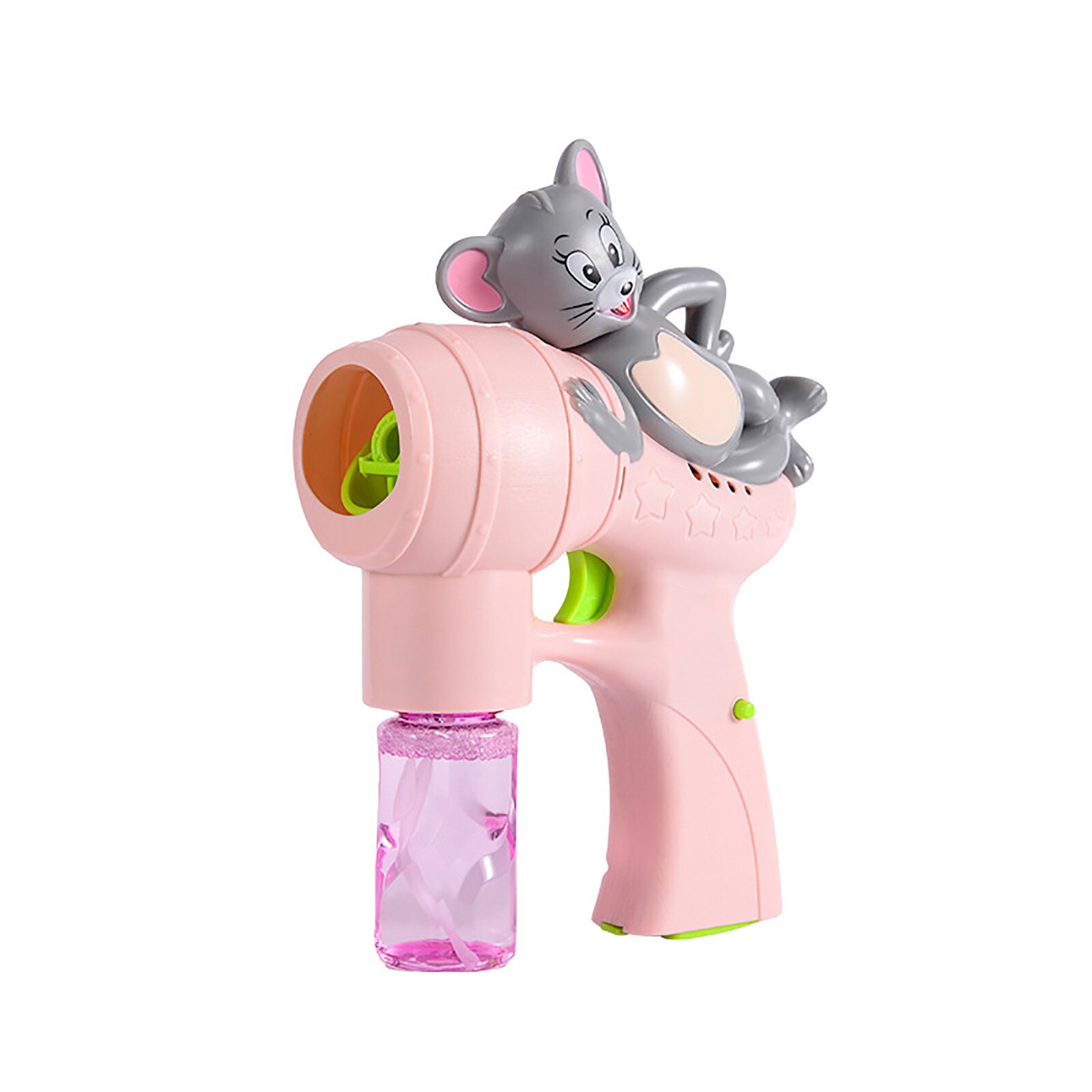 100ml Automatic Music Bubble Machine Cartoon Machine With Bubble Water Christmas Toys Automatic Bubble Maker: Pink