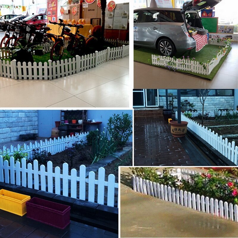 Mini Round Fence Garden Plastic Fence Indoor Outdoor Lawn Patio DIY Fence