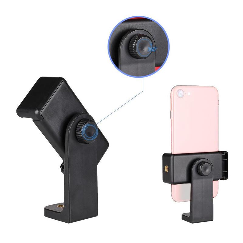 Stativfäste adapter mobiltelefon clipper hållare vertikalt stativ för smart stativ grad 360 för iphone för kameratelefon  w6 w 9